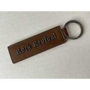 New Rock Revival Jeans Brown Leather Keychain FOB